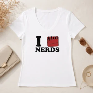 Premium I Love Nerds Pocket Protector V-Neck Shirt