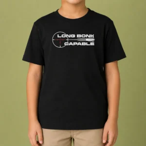 Original Long Bonk Capable Sniper Rifle Bullet Trajectory Precision Target Shooting Kids T-Shirt