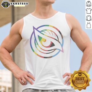 Funny Vancouver Goldeneyes Rainbow LGBTQ Pride Logo PWHL Graphic tank top featuring vibrant colors and a playful design.