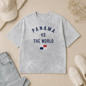 Official Panama Vs The World Panama Flag Panama National Soccer Team FIFA World Cup 2026 Washed T-Shirt