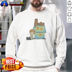 Funny Hot Shaggy Rogers Scooby Doo Peanuts Crossover Mystery Machine Doghouse Sweatshirt