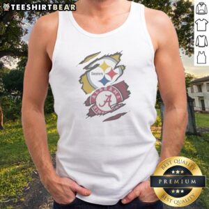 Original Pittsburgh Steelers Alabama Crimson Tide Dual Team Logo Design Tank top featuring team logos