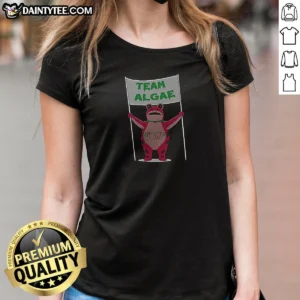 Pretty Frog Holding Team Algae Amphifa Ladies Shirt