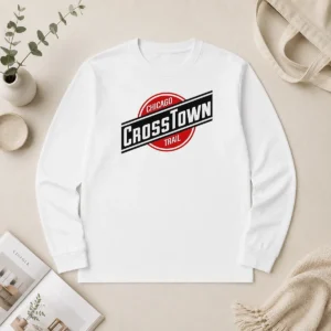 Awesome Chicago Crosstown Trail City Hiking Urban Route Path Outdoors Transit Map Long Sleeve Shirt