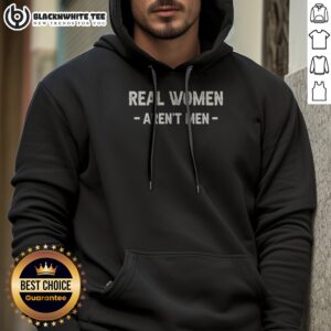 Original Nice Real Aren'T Men Hoodie in black with bold white text design, front view