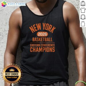 Premium New York Knicks 2026 Basketball Eastern Conference NBA Champions tank top in blue and orange colors