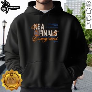 Official New York Knicks 2025 2026 NBA Finals Champions National Basketball Association Hoodie in navy blue with team logo and championship text