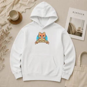 Original Crying But Trying Tabby Cat Kitten Emotional Support Mental Health Awareness Hoodie