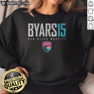 Nice San Diego Wave FC Byars 15 Sweatshirt featuring the National Women Soccer League logo