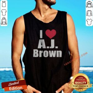Hot I Heart AJ Brown Philadelphia Eagles NFL tank top optimized for vibrant display