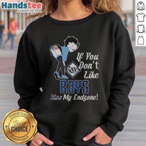 Funny BB Bending Over Tampa Bay Rays If You Don'T Like Rays Kiss My Endzone sweatshirt in a casual setting