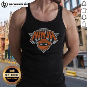 Awesome New York Knicks Pitching Ninja Tank Top featuring a vibrant design for fans.