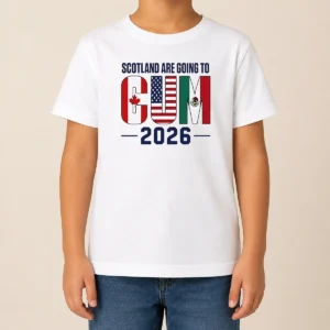 Official Scotland Are Going To Cum 2026 Soccer Kids T-Shirt