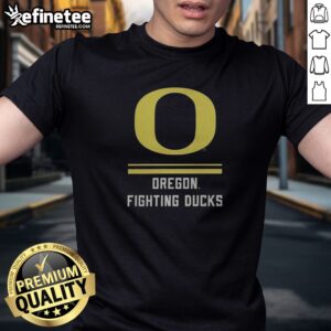 Nice Oregon Ducks Fighting Ducks t shirt displayed in vibrant green and yellow colors