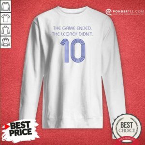 Awesome Zinedine Zidane France National Team 10 The Game Ended The Legacy Didn'T Sweatshirt