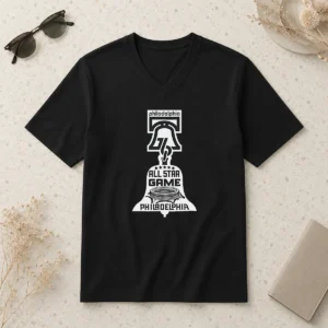 Pretty Philadelphia 76ers All Star Game Basketball Bell V-Neck Shirt