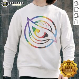 Funny Vancouver Goldeneyes Rainbow LGBTQ Pride Logo sweatshirt featuring vibrant colors and PWHL graphic.