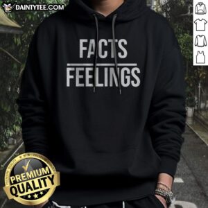 Nice Facts Over Feelings Logic Truth Reason Emotion Subjective Perspective Mindset Hoodie in a cozy setting