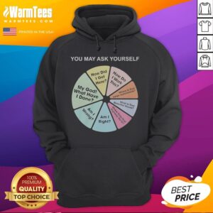 Nice Talking Heads You May Ask Yourself How Did I Get Here What Have I Done hoodie in a modern fit, perfect for casual wear.