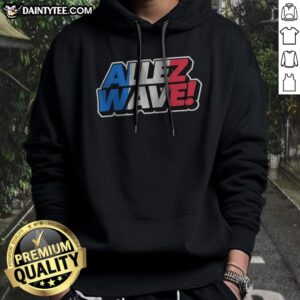 Awesome France National Team Football Soccer Rugby World Cup Olympics Allez Wave Hoodie on display