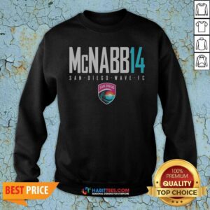 Official San Diego Wave FC Mcnabb 14 San Diego Wave FC Soccer Team Fan sweatshirt optimized for WooCommerce display.