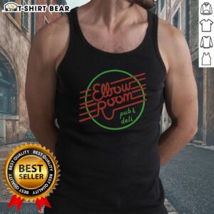 Pretty Elbow Room Pub And Deli Graphic Logo Tank top featuring a vibrant design and comfortable fit.