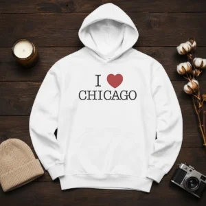 Official I Love Chicago Heart Hoodie