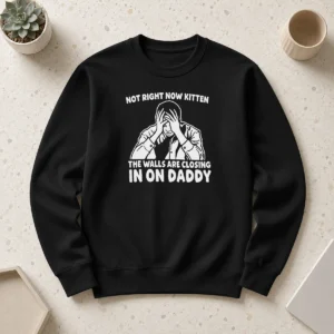 Awesome Not Right Now Kitten The Walls Are Closing In On Daddy Sweater