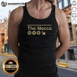 Original Top New York Knicks The Mecca NYK Subway Station Sign Golden Championship Tank Top