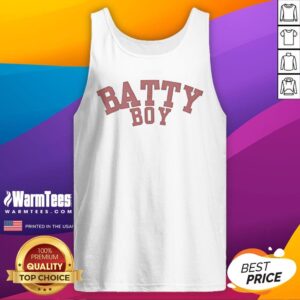 Original Destin Conrad Batty Boy Pride tank top in black with colorful pride graphic on front