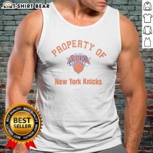 Awesome New York Knicks NBA Property Of New York Knicks Logo Tank top featuring vibrant team colors and logo.