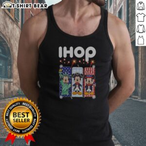 Official Ihop Mickey Mouse Statue Of Liberty Patriot Independence Day Tank Top featuring patriotic graphic on sleeveless garment