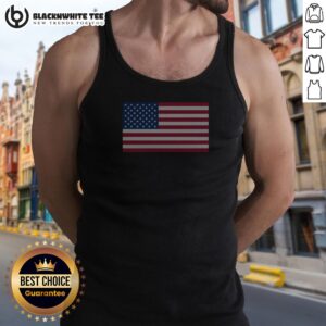 Premium Mine Every Element On The Periodic Table In America Again United States Flag Unisex Tank Top in black, front view