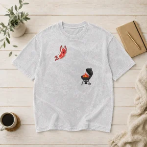 Good Steak Fly BBQ Freedom American 4th Of July 2026 Washed T-Shirt