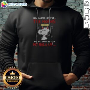 Good Official Snoopy I'M An Angel Honest The Horns Are Just There To Keep My Halo Up Hoodie