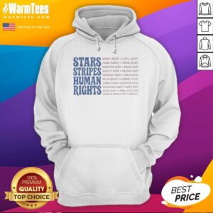 Official Stars And Stripes And Human Rights Quote Hoodie