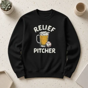 Pretty Relief Pitcher Beer Mug Baseball Sweater