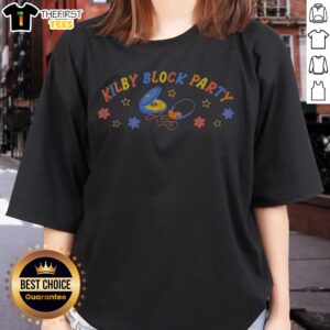 Official Compact Disc Player Headphones Audio Music Flowers Stars Kilby Block Party Ladies Shirt featuring vibrant graphics