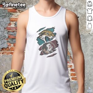 Nice Jacksonville Jaguars Florida State Seminoles Team Logo tank top featuring vibrant team colors and graphics