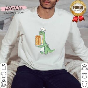 Good The Pancake Saurus Cute Funny Dinosaur sweatshirt optimized for showcasing vibrant colors and design details.