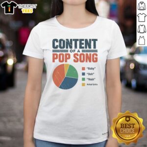 Hot Content Of A Pop Song Ladies Shirt featuring a trendy design for music lovers.