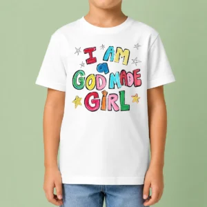 Premium I Am A God Made Girl Kids T-Shirt