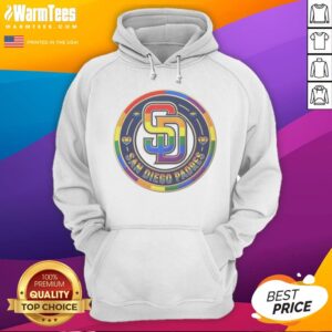 Awesome San Diego Padres Pride MLB Logo hoodie featuring vibrant team colors and bold graphics.