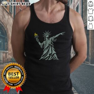 Nice Liberty Throwing Flames Tank Top featuring a vibrant flame design.