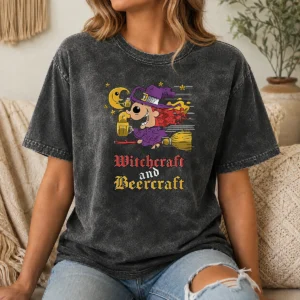 Pretty Witchcraft And Beercraft Washed T-Shirt