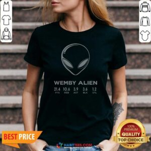 Funny Hot Wemby Alien Stats San Antonio Spurs Fan V Neck Shirt v neck optimized casual wear