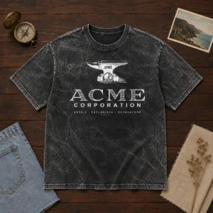Premium ACME Corporation Anvils Explosives Detonators Washed T-Shirt