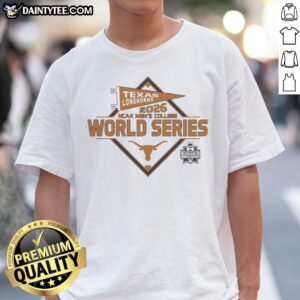 Original Texas Longhorns 2026 NCAA College World Series Omaha Baseball Shirt displayed on a clean background