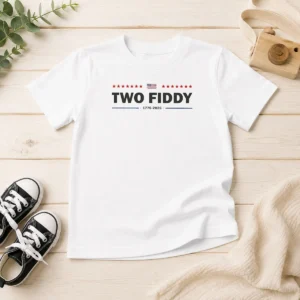 Awesome Two Fiddy 1776 2026 Patriotic USA 250th Years American Flag 4th Of July Kids T-Shirt