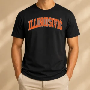 Hot Illinoisivic Il Balkan Ball t shirt featuring bold graphic print on a classic crew neck cotton tee